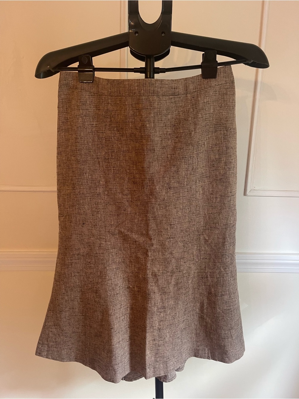 H&M Brown Midi A-Line Skirt